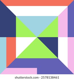 Colorful geometric background vector design