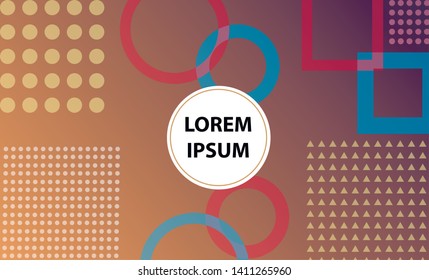 Colorful geometric background. Vector EPS10 gradient. Simple shapes, minimal style