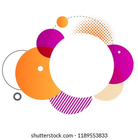 Colorful geometric background. Vector Round shapes composition for design