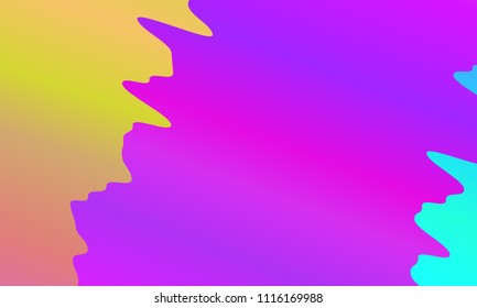 Colorful geometric background. Vibrant gradient.  Wavy pattern. Fluid shapes composition. Minimal design. Vector illustration 