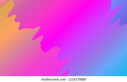 Colorful geometric background. Vibrant gradient.  Wavy pattern. Fluid shapes composition. Minimal design. Vector illustration 