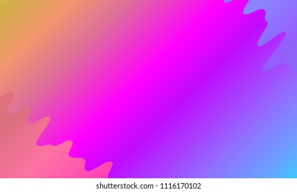 Colorful geometric background. Vibrant gradient.  Wavy pattern. Fluid shapes composition. Minimal design. Vector illustration 