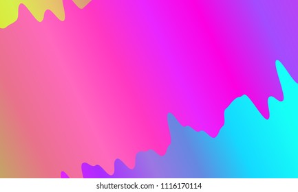Colorful geometric background. Vibrant gradient.  Wavy pattern. Fluid shapes composition. Minimal design. Vector illustration 