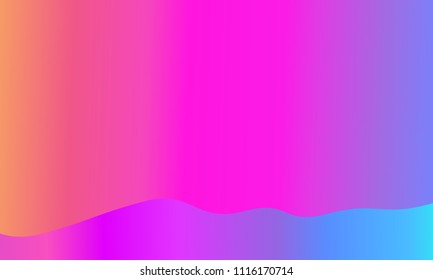 Colorful geometric background. Vibrant gradient.  Wavy pattern. Fluid shapes composition. Minimal design. Vector illustration 