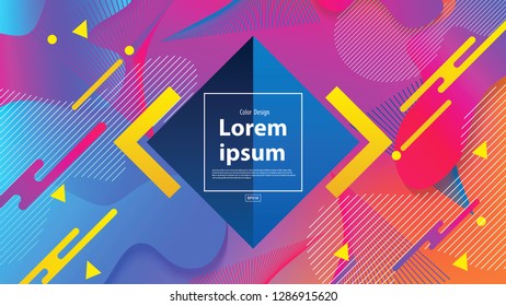Colorful geometric background.Gradient shapes composition.Fluid shapes composition. Eps10 vector.