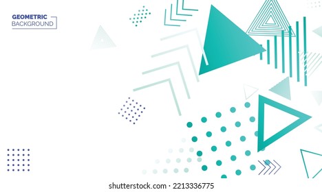 Colorful geometric Banner background. Minimal cover template design for web. Modern abstract background with geometric shapes and lines. Eps10 Vector