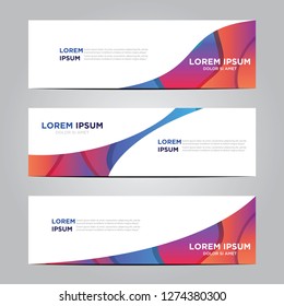 Colorful geometric banner. Fluid shapes composition. Modern vector template. Eps 10