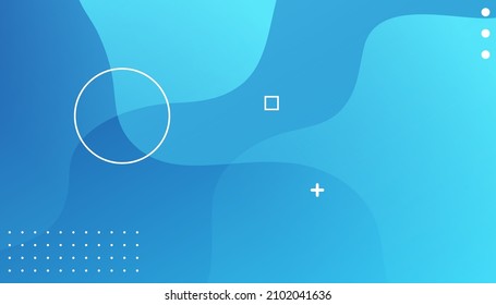 Colorful geometric blue cyan background.  Creative design with color of curves in EPS10 vector