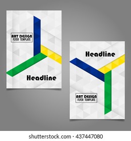 Colorful Geometric Book Cover Layout Design.Abstract Art Presentation Background.Leaflet,Flyer or Brochure Cover Layout Design.Annual Report Cover Template in A4 size Layout Design.Vector Illustration