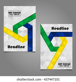 Colorful Geometric Book Cover Layout Design.Abstract Art Presentation Background.Leaflet,Flyer or Brochure Cover Layout Design.Annual Report Cover Template in A4 size Layout Design.Vector Illustration