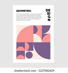 Farbige, geometrische, Broschüre, Hintergrund, Vektorgrafik
