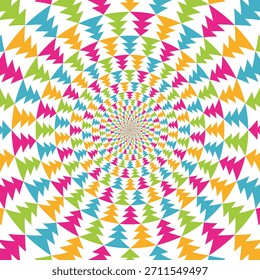 Farbige geometrische Weihnachtsbäume Muster