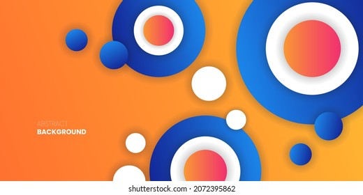 Diseño de fondo de resumen de círculo geométrico colorido