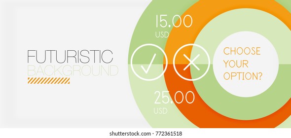 Colorful geometric circle modern abstract background with infographics option elements. Business presentation template