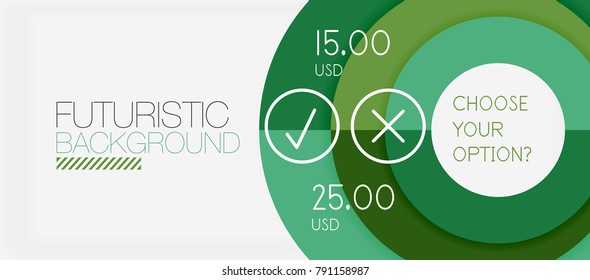 Colorful geometric circle modern abstract background with infographics option elements. Business presentation template