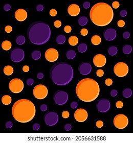 Colorful geometric circles background. Abstract pattern background. Shapes pattern. Colorful wrapping paper. Halloween pattern.