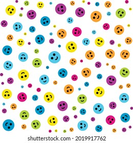 Colorful geometric circles, happy background. Abstract pattern background. Shapes pattern. Colorful wrapping paper.