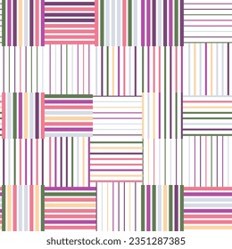 Composición geométrica colorida. Líneas verticales y horizontales de diferente espesor. Disposición perfecta para texturas, fondos de pantalla, cubiertas, ropa y fondos sencillos