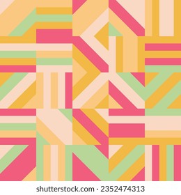 Colorful geometric composition. Vertical, horizontal and diagonal multi-colored lines. Seamless layout for textures, wallpapers, covers, clothes and simple backgrounds