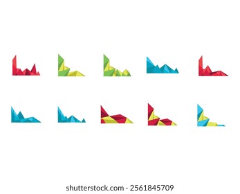 Colorful Geometric Corner Element Set