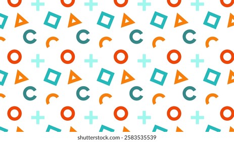 Colorful geometric cute pattern background