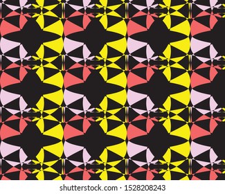Colorful geometric decorative pattern for textile printing and amazing wallpaper 