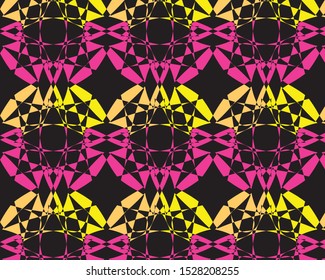 Colorful geometric decorative pattern for textile printing and amazing wallpaper 