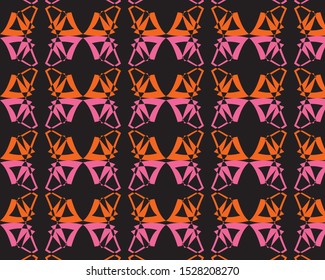 Colorful geometric decorative pattern for textile printing and amazing wallpaper 