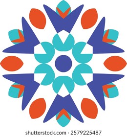 Colorful Geometric Decorative Vector Mandala.