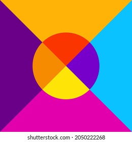 Colorful geometric design. Bright background with trendy style. Vector illustration