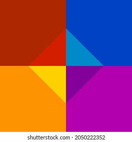 Colorful geometric design. Bright background with trendy style. Vector illustration