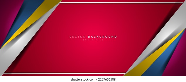 diseño geométrico colorido con fondo rojo