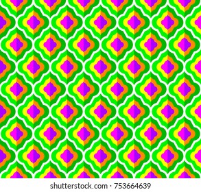 Colorful geometric design seamless pattern. Vector illustration background.