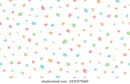Colorful geometric egg shape seamless pattern. Vector Repeating Textures.