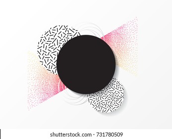 Colorful geometric element, abstract background, vector illustration, circle design, isolated on white 