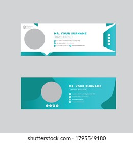 Colorful geometric email signatures template for business and personal use. 