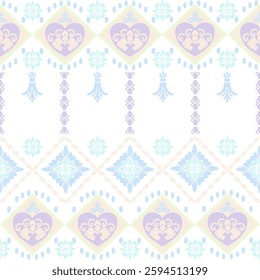 Colorful geometric ethnic boho seamless pattern. Aztec style. Navajo, native American styles. Tribal pattern. Folk motif. Idea for wallpaper, textiles, wrapping, and background. 