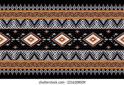 Patrón geométrico colorido de etnia oriental, de estilo occidental. patrón impecable. Diseño para tela, cortina, fondo, sarong, papel pintado, ropa, envoltura, Batik, azulejos. Patrón de ilustración del vector.