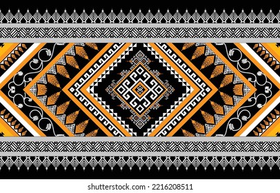 Colorful geometric ethnic oriental pattern, western style. seamless pattern. Design for fabric, curtain, background, sarong, wallpaper, clothing, wrapping, Batik, tile. Vector illustration pattern.