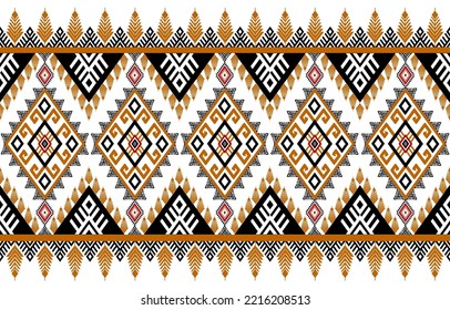 Colorful geometric ethnic oriental pattern, western style. seamless pattern. Design for fabric, curtain, background, sarong, wallpaper, clothing, wrapping, Batik, tile. Vector illustration pattern.