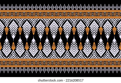 Patrón geométrico colorido de etnia oriental, de estilo occidental. patrón impecable. Diseño para tela, cortina, fondo, sarong, papel pintado, ropa, envoltura, Batik, azulejos. Patrón de ilustración del vector.