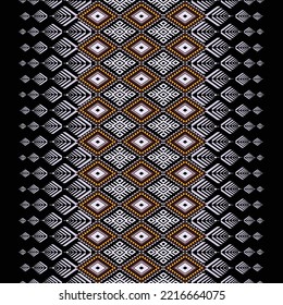 Patrón étnico geométrico colorido. oriental, occidental, azteca, tribal tradicional. patrón impecable. tela, azulejos, fondo, alfombra, papel pintado, ropa, sarong, envoltura, batik, tela,Vector patrón.
