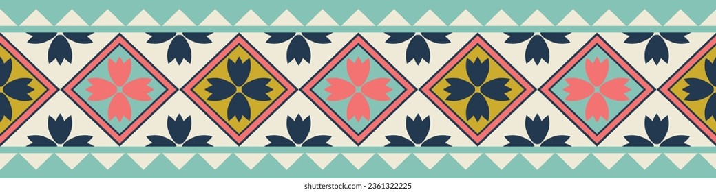 Colorful geometric ethnic pattern. Oriental, western, aztec, tribal traditional. seamless pattern. fabric, tile, background, carpet, wallpaper, clothing, sarong,wrapping, Batik, fabric,Vector pattern.
