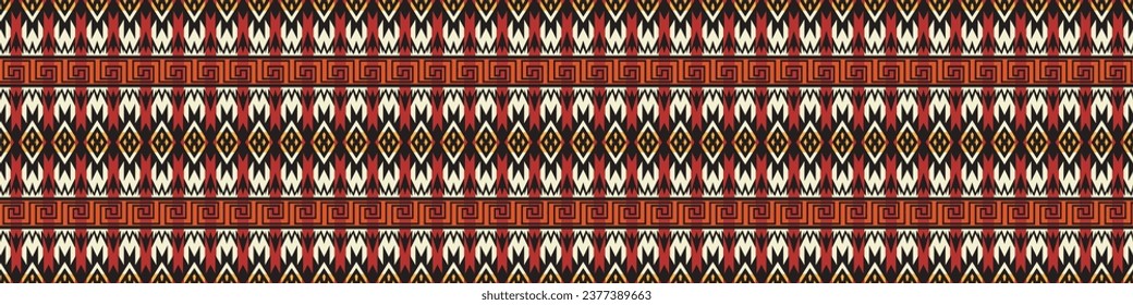 Colorful geometric ethnic pattern. Oriental, western, aztec, tribal traditional. seamless pattern. fabric, tile, background, carpet, wallpaper, clothing, sarong,wrapping, Batik, fabric,Vector pattern.