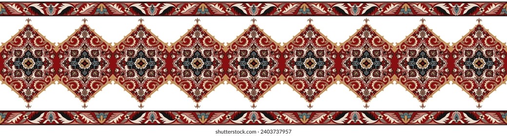 Farbiges geometrisches ethnisches Muster. Orientalisch, westlich, aztec, Stammes traditionell. nahtloses Muster. Gewebe, Fliesen, Hintergrund, Teppich, Tapete, Kleidung, Sarong, Umhüllung, Batik, Gewebe, Vektormuster