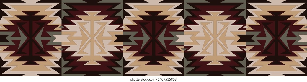 Patrón étnico geométrico colorido. oriental, occidental, azteca, tribal tradicional. patrón impecable. tela, azulejos, fondo, alfombra, papel pintado, ropa, sarong, envoltura, batik, tela,Vector patrón.