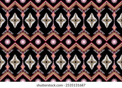 Colorful geometric ethnic pattern. Oriental, western, aztec, tribal traditional. seamless pattern. fabric, tile, background, carpet, wallpaper, clothing, sarong,wrapping, Batik, fabric,Vector pattern.