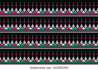 Colorful geometric ethnic seamless pattern traditional. Peruvian striped style. Design for background, wallpaper, illustration, textile, fabric, clothing, batik, carpet, embroidery.