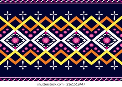 Farbiges geometrisches, nahtloses Design für Tapeten, Hintergrund, Stoff, Vorhang, Teppich, Kleidung und Vektorgrafik mit Umhüllung.