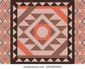 Patrón geométrico y colorido sin costura diseñado para el fondo, papel pintado, ropa tradicional, alfombra, cortina y decoración casera.